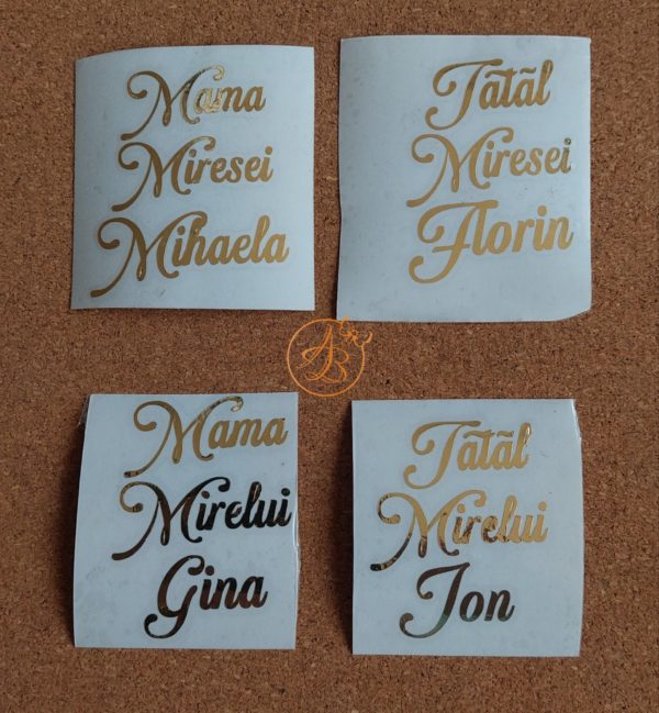 Stickere cu 2 cuvinte, pentru pahare - imagine 4