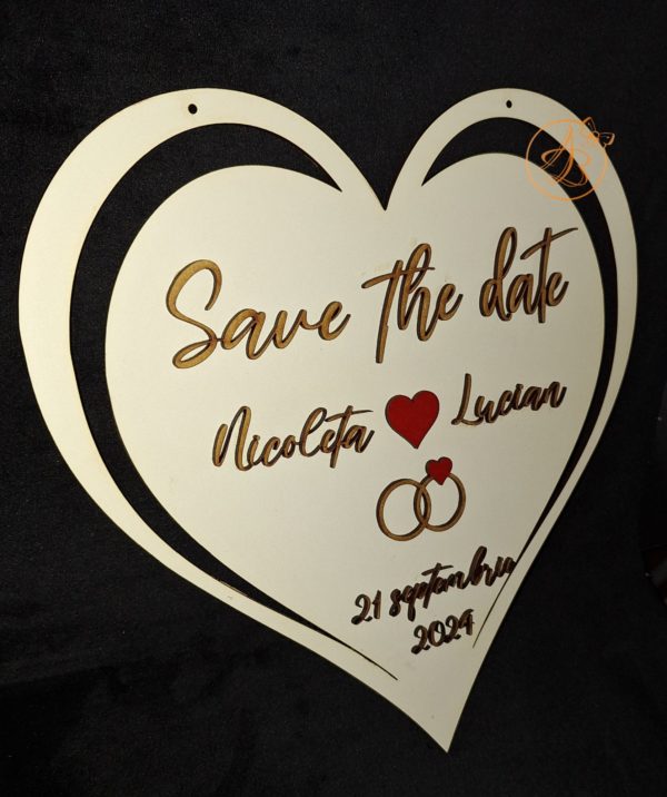 Save the date inima, cu text decupat - imagine 4