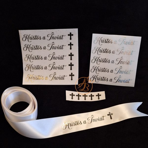 Stickere Paste Hristos a Inviat cu cruciulita - imagine 3