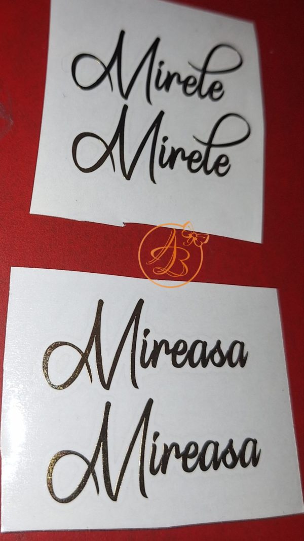 Stickere simple elegante pentru pahare