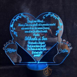 Trofeu botez, cu picioruse pentru nasi