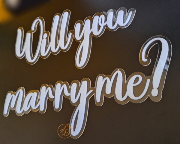 Panou dublat plexiglass Will you marry me? - imagine 5