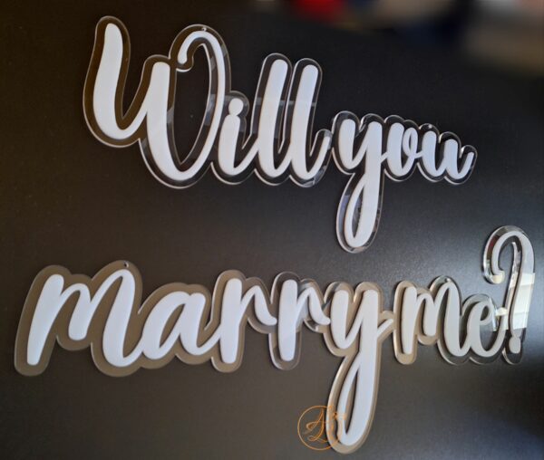 Panou dublat plexiglass Will you marry me?