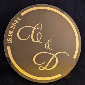 Placa plexiglass cu sticker, pentru decor masina sau photo corner