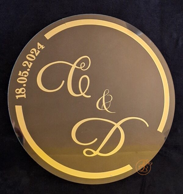 Placa plexiglass cu sticker, pentru decor masina sau photo corner