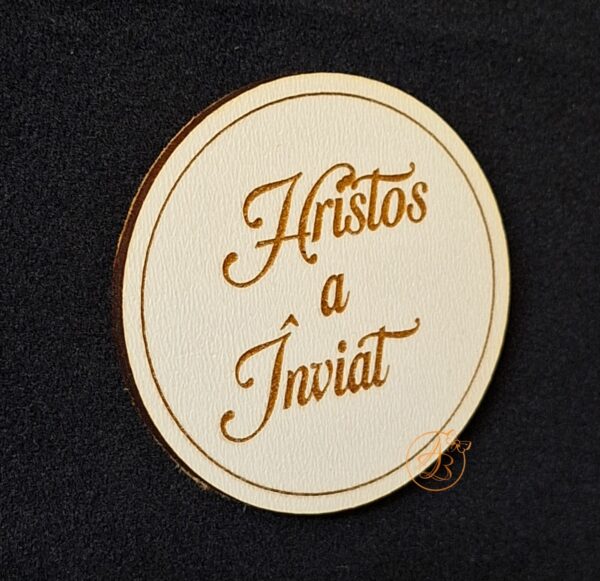 Panglica Paste 1.5m Hristos a Inviat, Adevarat a inviat cu placuta gravata - imagine 8