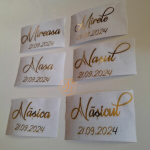Stickere pentru pahare cu 1 nume si cu data