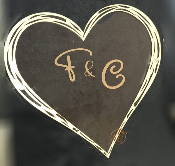 Placa plexiglass inimioara cu sticker, pentru decor masina sau photo corner - imagine 5