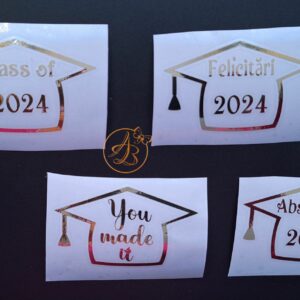 Sticker toca 2024 cu text decupat