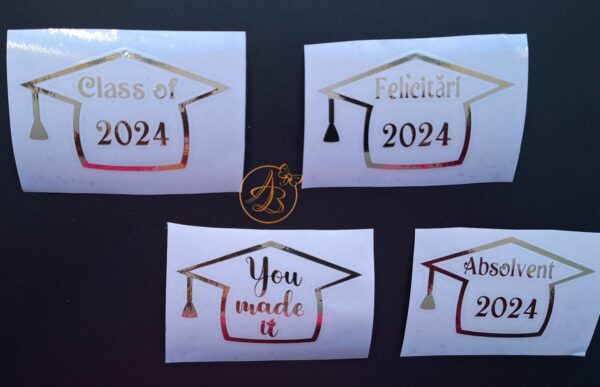 Sticker toca 2024 cu text decupat