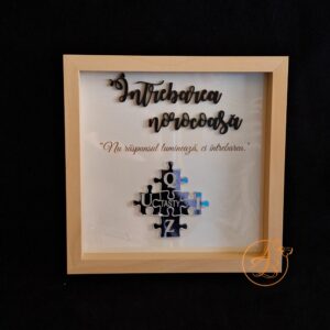 Tablou 3D cu puzzle din oglinda