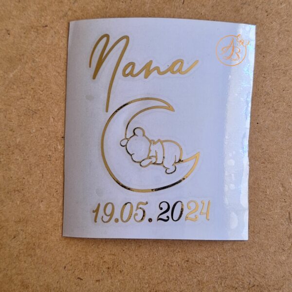 Stickere pahare botez cu ursulet pe luna - imagine 7