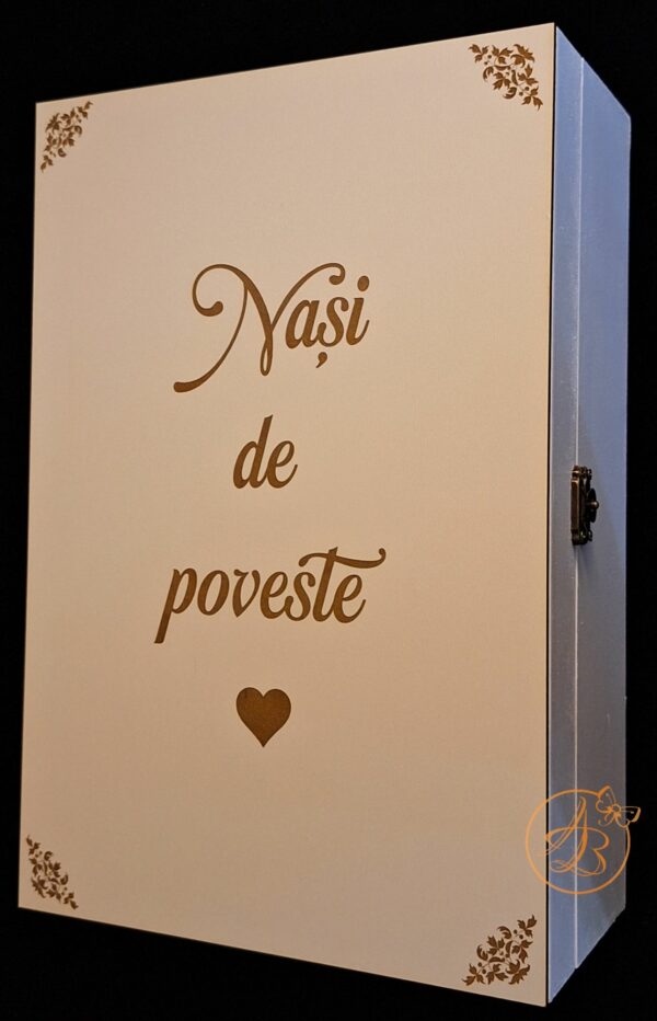 Cutie alba pentru nasi cu placa gravata - imagine 15