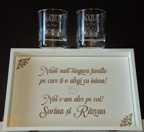 Cutie alba pentru nasi cu placa gravata - imagine 19