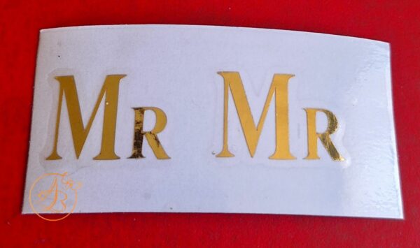 Stickere pahare Mr si Mrs - imagine 3