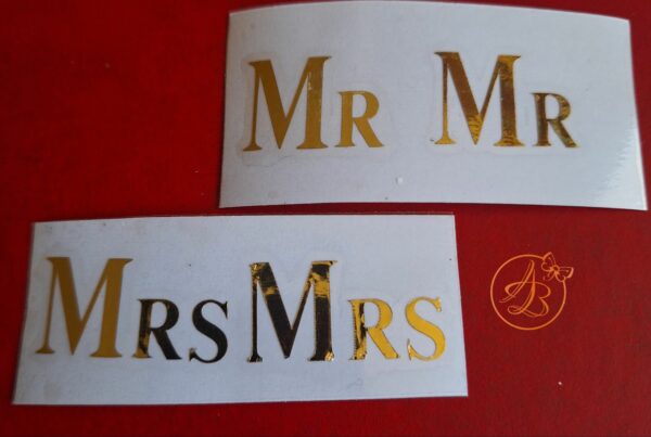 Stickere pahare Mr si Mrs