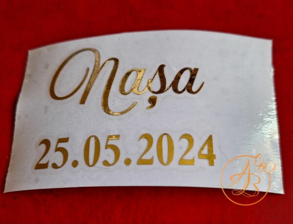 Stickere pentru pahare cu 1 nume si cu data - imagine 20
