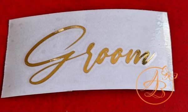 Stickere simple pentru pahare Bride Groom - imagine 11