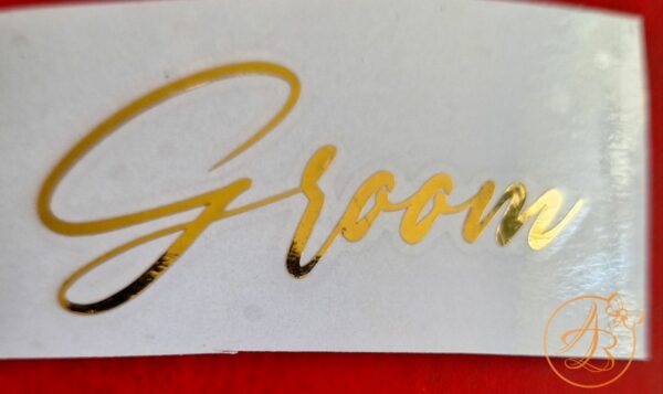Stickere simple pentru pahare Bride Groom - imagine 10