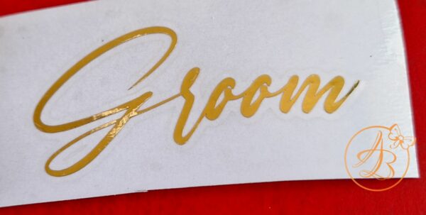 Stickere simple pentru pahare Bride Groom - imagine 9