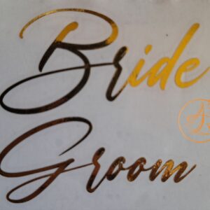 Stickere simple pentru pahare Bride Groom