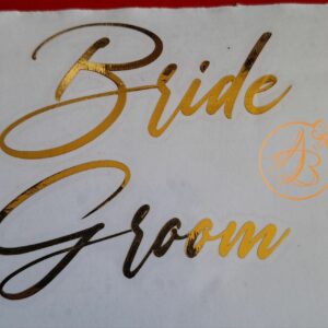 Stickere simple pentru pahare Bride Groom