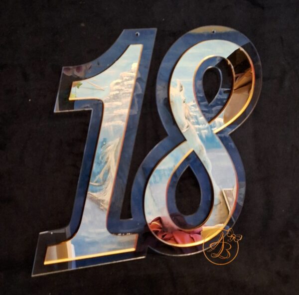 Cifra personalizata din plexiglass si oglinda - imagine 5