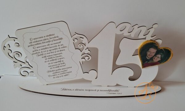 Cifra personalizata cu text gravat - imagine 12