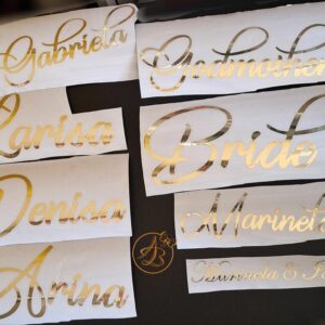 Stickere cu nume pentru halat mireasa si domnisoare de onoare