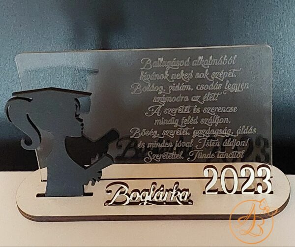 Trofeu plexiglass gravat, cu nume si data - imagine 4