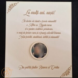 Cutie compartimentata pentru nasa, cu poza pe coperta