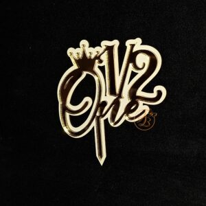 Topper din plexiglas alb si oglinda aurie One 1/2