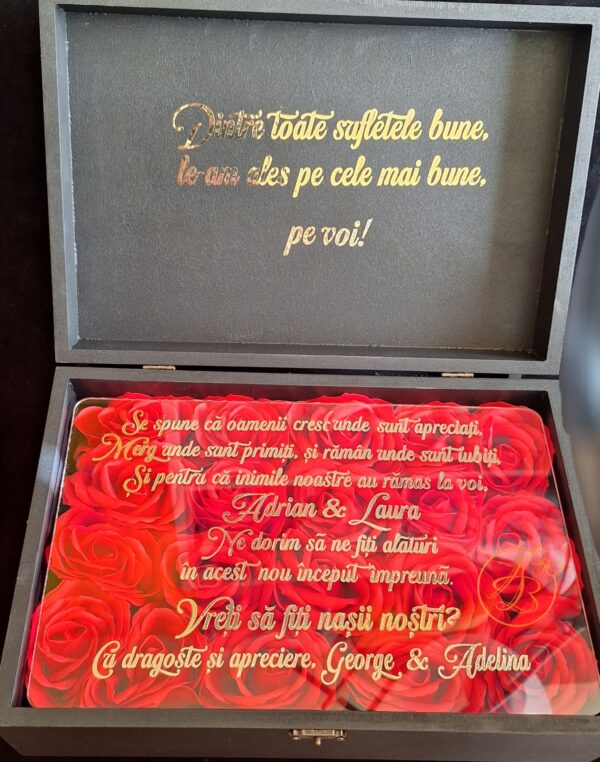 Cutie mare cu flori de sapun si placa plexiglass, pentru nasi - imagine 11
