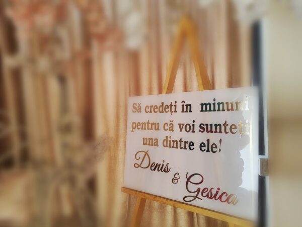 Panou plexiglass alb, pentru botez - imagine 5