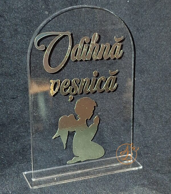 Decor memorial plexiglass pentru cimitir - imagine 4