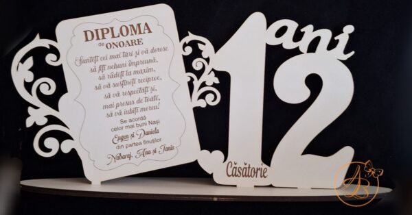 Cifra personalizata cu text gravat - imagine 16