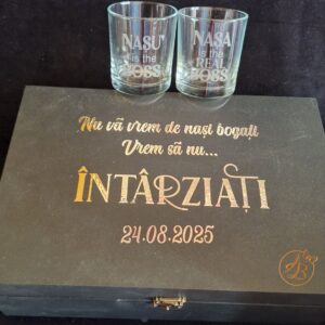 Cutie decorata pentru nasi, mosi, zi de nastere, aniversare