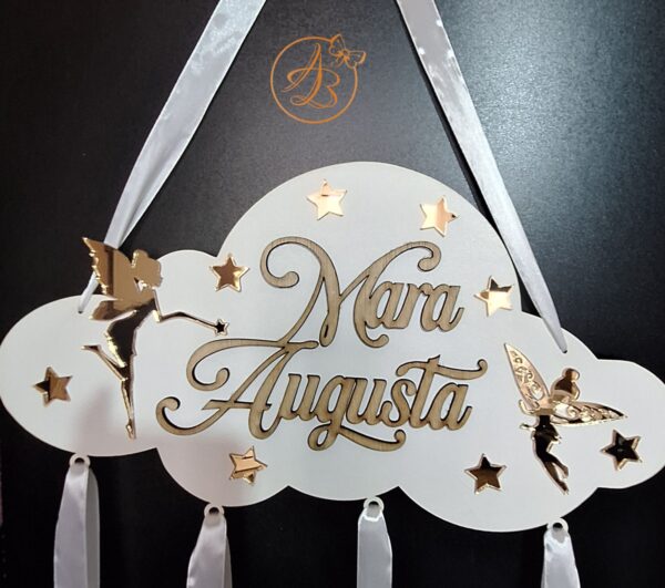 Decor norisor cu nume si figurine din oglinda aurie - imagine 6