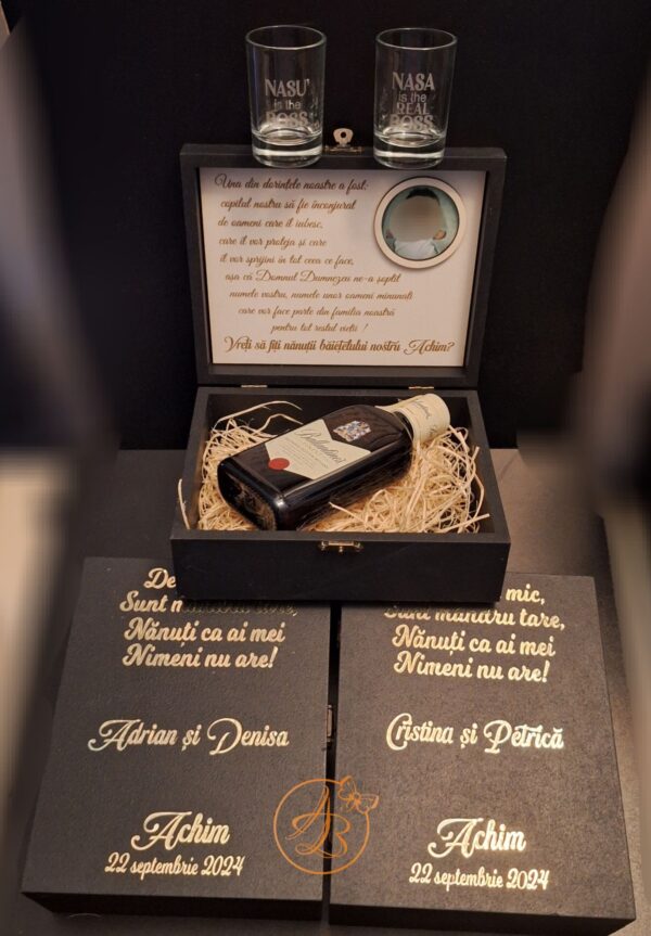 Cadou personalizat pentru nasii de botez cu poza bebe - imagine 25