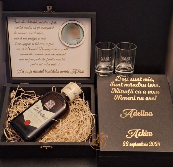Cadou personalizat pentru nasii de botez cu poza bebe - imagine 26