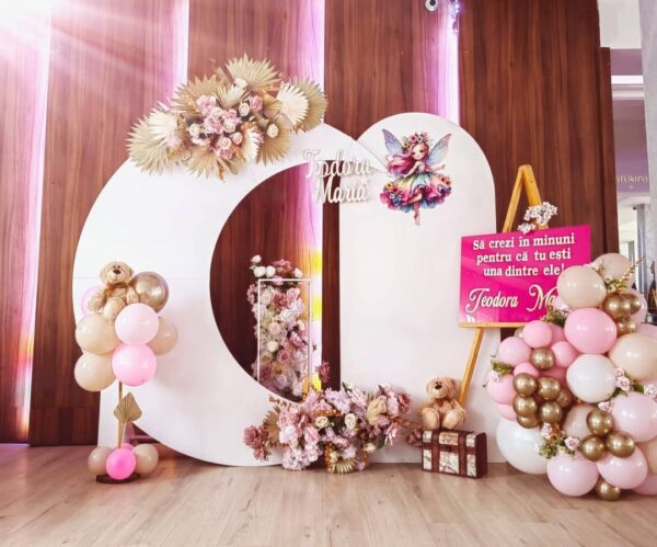 Panou plexiglass roz magenta, pentru botez - imagine 8