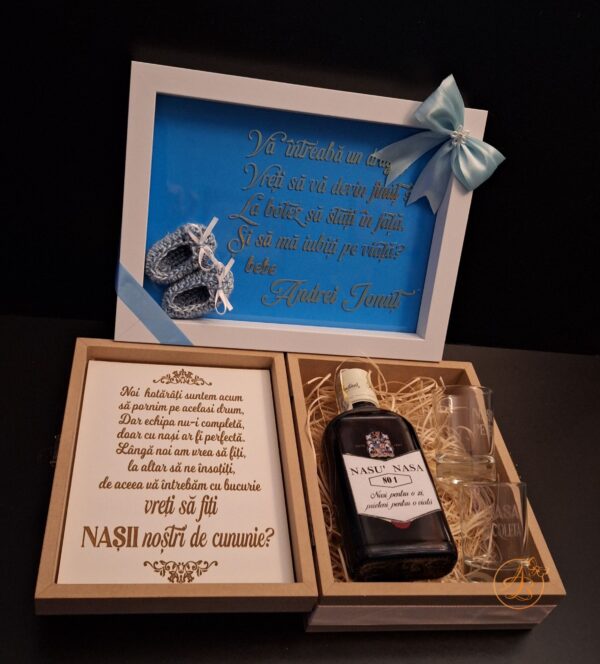 Set cadou pentru nasii de botez - imagine 23