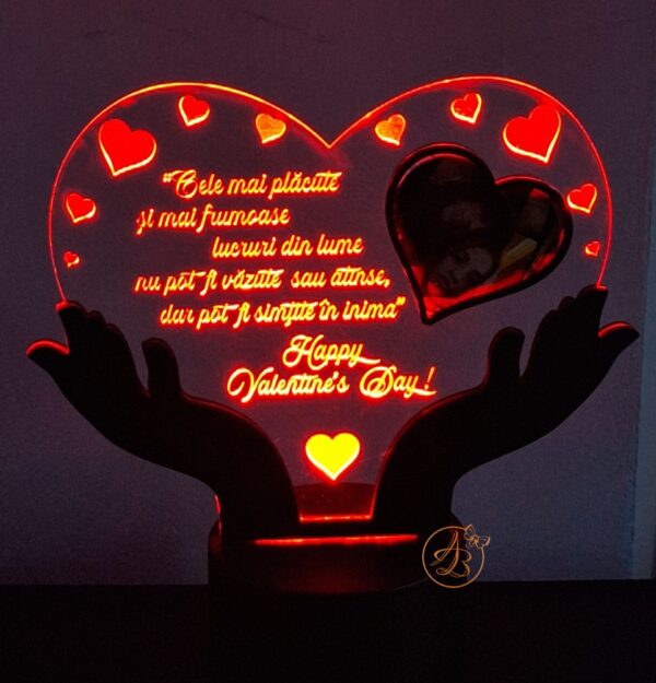 Trofeu inimioara cu leduri pentru indragostiti, Valentine's Day, Dragobete - imagine 11