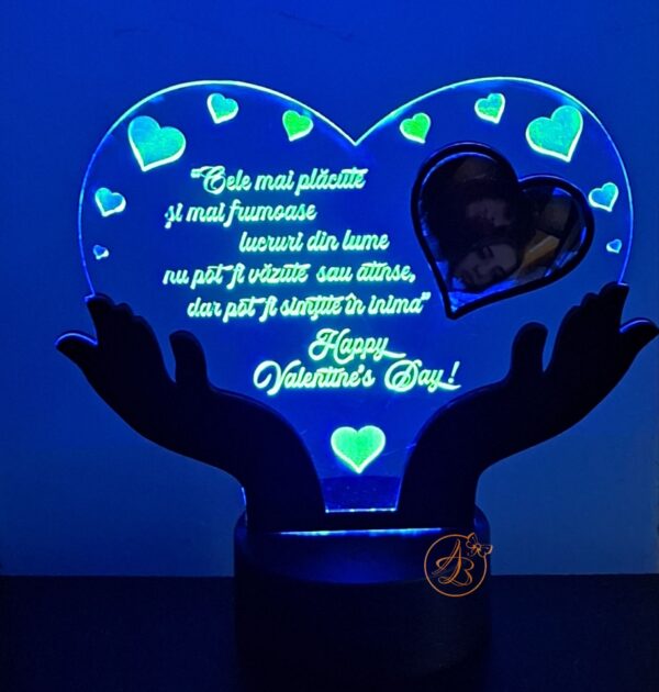 Trofeu inimioara cu leduri pentru indragostiti, Valentine's Day, Dragobete - imagine 9