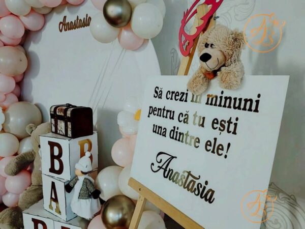 Panou plexiglass alb, pentru botez - imagine 9