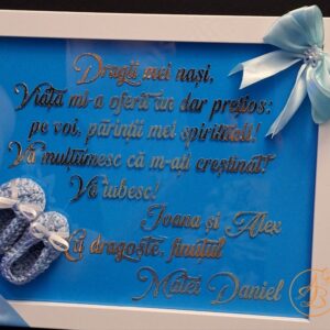 Rama multumire pentru nasi/mosi de botez baietel