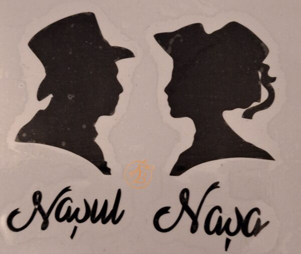 Stickere negre pentru pahare nasi