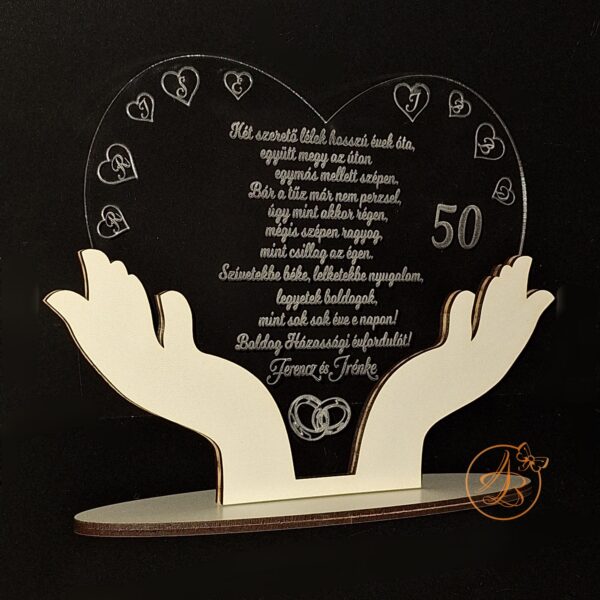 Decor trofeu gravat pentru aniversare casatorie - imagine 10