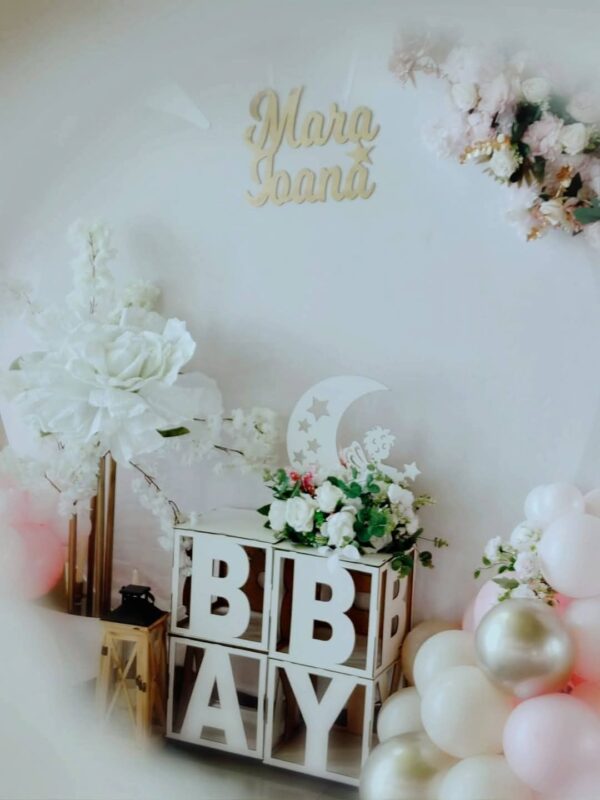 Decor pentru panou foto cu 2 nume - imagine 11