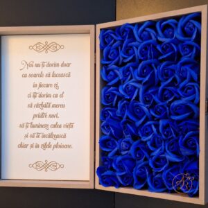 Cutie mare natur pentru aniversare, zi de nastere, cu flori de sapun